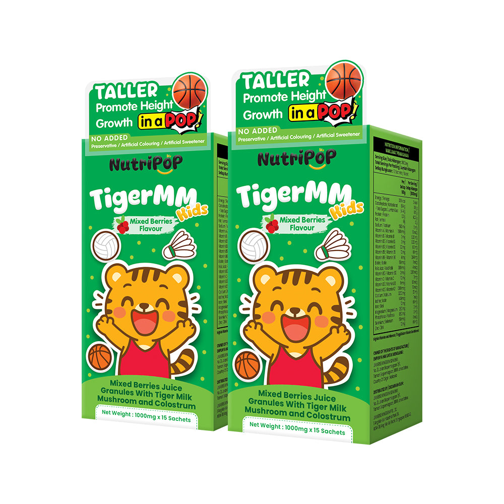 NutriPOP TigerMM Kids Green in a POP 15s x 2 Boxes